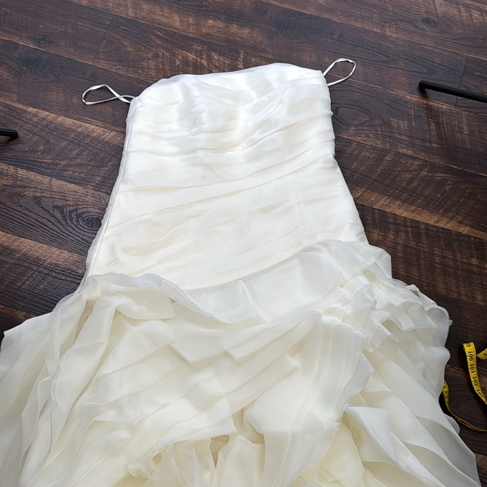 White by Vera Wang ORGANZA strapless wedding Dress sz 20 - Picture 10 of 13
